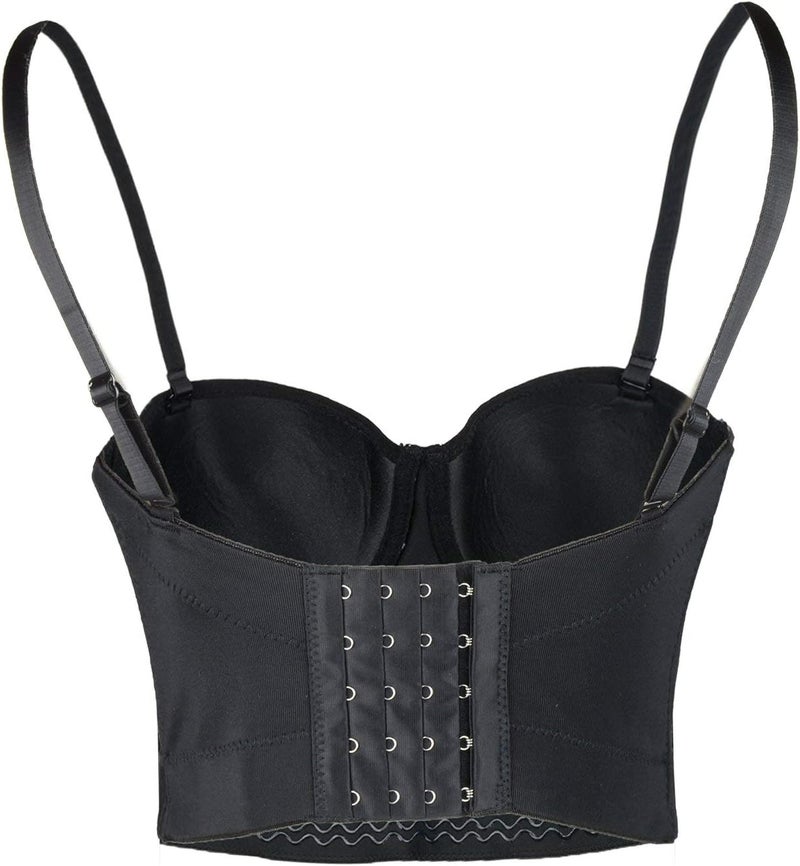 ELLACCI Women's Rhinestone Bustier Crop Top Sexy Corset Top - Image 2